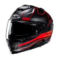 KASK MOTOCYKLOWY HJC I71 IORIX BLACK RED