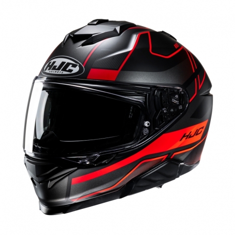 KASK MOTOCYKLOWY HJC I71 IORIX BLACK RED