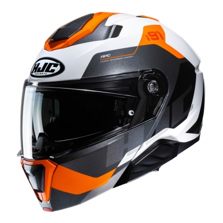 KASK HJC I91 CARST WHITE/ORANGE