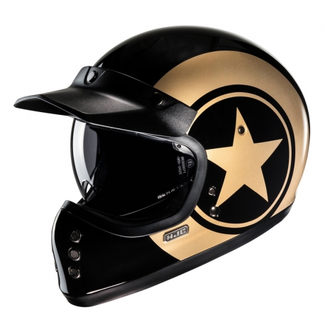 KASK MOTOCYKLOWY HJC V60 NYX BLACK GOLD