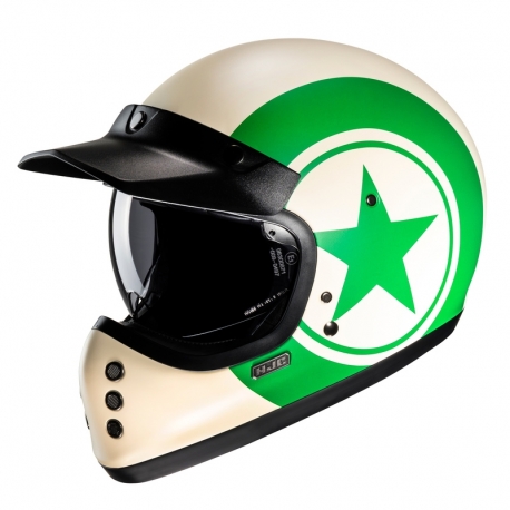 KASK MOTOCYKLOWY HJC V60 NYX WHITE GREEN