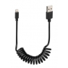 38701 Kabel sprężynowy Usb Apple 8 Pin - 100 cm - czarny
