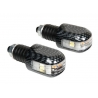 90241 Świecące ciężarki kierownicy kierunkowskazy 12V carbon, 17/23 mm