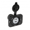 39120 Ext-12, flush mount double Usb A + Usb C port, 12/24V