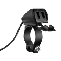 91812 Trek, rainproof double usb charger, 3 types of fixing - 5400 mA - 30W - 12/24V