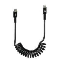 38701 Spring cable Usb Apple 8 Pin - 100 cm – Black