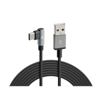 38839 Cable 90° Usb Lightning - 200 cm – Black