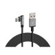 38839 Cable 90° Usb Lightning - 200 cm – Black