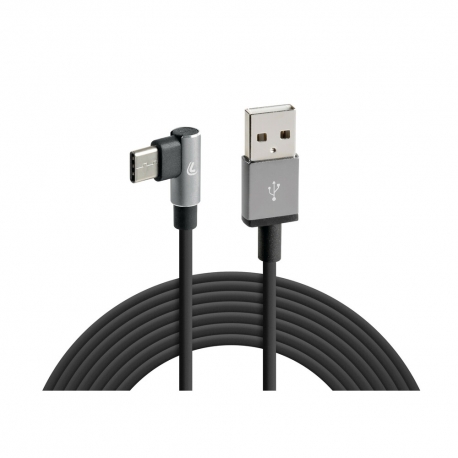 38839 Cable 90° Usb Lightning - 200 cm – Black