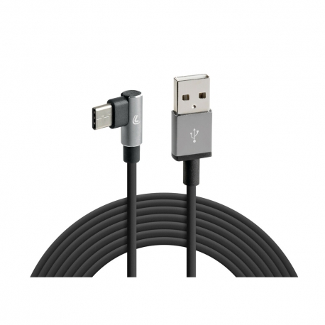 38839 Przewód 90 ° Usb USB C  - 200 cm - Czarny