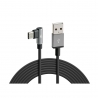 38839 Cable 90° Usb Lightning - 200 cm – Black