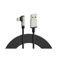 38835 Przewód 90 ° Usb Micro USB  - 200 cm - Czarny