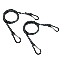 60179 Snap-Hook, pair of elastic cords with aluminium karabiners