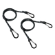 60179 Snap-Hook, pair of elastic cords with aluminium karabiners