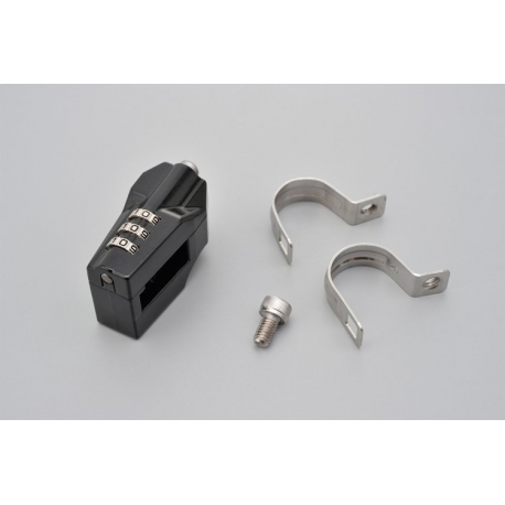 95206 HANDLEBAR HELMET LOCK HOLDER DIAL-LOCK TYPE BLACK Ø22.2 / 25.4MM