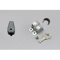 91487 HANDLEBAR HELMET LOCK HOLDER BLACK WITH HOOK Ø22.2 / 25.4MM