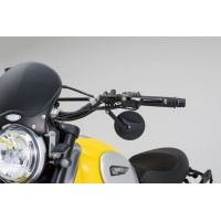 80917 "D-MIRROR-18" ABS NYLON HANDLE BAR CLAMP MIRROR BLACK