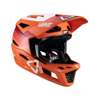 LEATT KASK ROWEROWY MTB GRAVITY 4.0 V24 HELMET FLAME KOLOR POMARAŃCZOWY/BORDOWY/BIAŁY ROZMIAR M (57-58 cm)