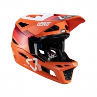 LEATT KASK ROWEROWY MTB GRAVITY 4.0 V24 HELMET FLAME KOLOR POMARAŃCZOWY/BORDOWY/BIAŁY ROZMIAR S (55-56 cm)