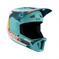 LEATT KASK ROWEROWY MTB GRAVITY 2.0 V24 HELMET FUEL KOLOR TURKUSOWY/BIAŁY/POMARAŃCZOWY ROZMIAR M (57-58 cm)