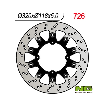 NG TARCZA HAMULCOWA PRZÓD HONDA XR 250/400/650 (SUPERMOTO)(320x118x5mm)(4x6,5mm)