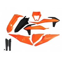 UFO KOMPLET PLASTIKÓW (FULL KIT) Z OSŁONAMI TELESKOPÓW (AMORTYZATORÓW) KTM EXC 125 '20-'21, EXC 250 / 300 TPI '20-'23, EXC-F 250