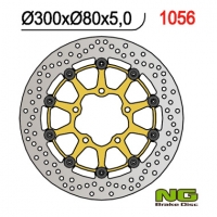 NG TARCZA HAMULCOWA PRZÓD KAWASAKI ER6 F/N, ZX 10R 04-15, ZX6R 05-18, KLE 650 VERSYS 07-22, Z 750 (300X80X5MM) (5X10,MM) PŁYWAJĄ