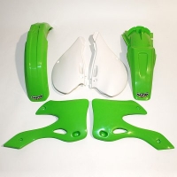 UFO KOMPLET PLASTIKÓW KAWASAKI KX 125 / 250 '99-'02 KOLOR OEM (ZIELONY/BIAŁY) (KA200E999)