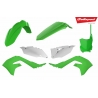 POLISPORT KOMPLET PLASTIKÓW KAWASAKI KX 250F '21-'24 KX 450F '19-'23 W ZESTAWIE TABLICA PRZEDNIA (8665900002) KOLOR ZIELONO BIA