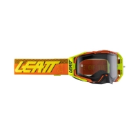 LEATT GOGLE VELOCITY 6.5 GOGGLE CITRUS LIGHT GREY 58% - KOLOR POMARAŃCZOWY/ŻÓŁTY SZYBKA DYMIONE LUSTRO SZARA