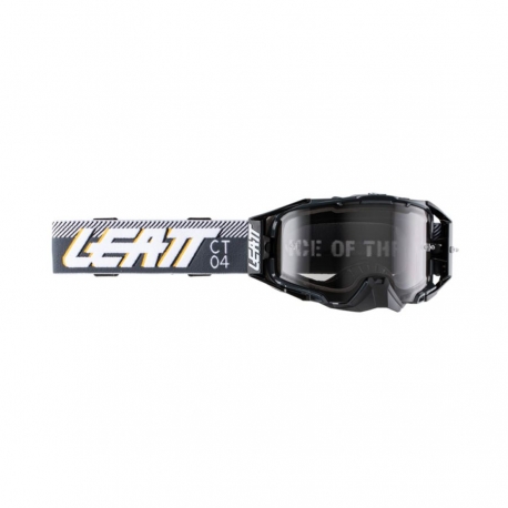 LEATT NOWOŚĆ GOGLE VELOCITY 6.5 GOGGLE GRAPHITE LIGHT GREY 58% - KOLOR GRAFITOWY/SZARY/BIAŁY SZYBKA DYMIONE LUSTRO SZARA