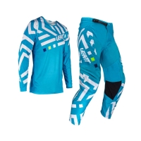 LEATT ZESTAW (KOMPLET) KOSZULKA + SPODNIE MOTO RIDE KIT 3.5 CYAN KOLOR NIEBIESKI/BIAŁY ROZMIAR S