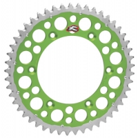 RENTHAL ZĘBATKA TYLNA TWINRING 489 50 (STALOWO-ALUMINIOWA) KOLOR ZIELONY KAWASAKI KX/KXF (JTR460,50) (48950)