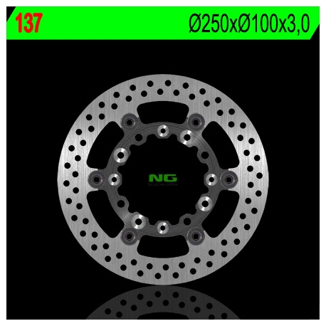 NG TARCZA HAMULCOWA PRZÓD KAWASAKI KX 125/250 '89-'05, KLX 250/300/650R '93-'07, SUZUKI RMZ 250 '04-'06 (PŁYWAJĄCA) (25X100X3) (