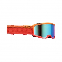 LEATT GOGLE ROWEROWE VELOCITY 4.0 GOGGLE X-FLOW MTB IRIZ RED 26% KOLOR CZERWONY/POMARAŃCZOWY SZYBKA MULTICOLOR LUSTRO