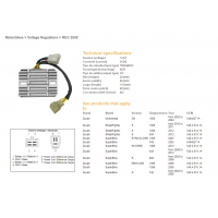 DZE REGULATOR NAPIĘCIA DUCATI DS 1000 MULTISTRADA '03-'04, DUCATI 749/848/999/1098/1099/1198 (OEM-540.4.019.1A) (SH579EA) (ESR53