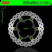 NG TARCZA HAMULCOWA PRZÓD KTM 250/350 FREERIDE '12-'15 (PŁYWAJĄCA) (260X95X3) (4X6,5MM) (BEZ OTWORU NA CZUJNIK PRĘDKOŚCI) WAVE