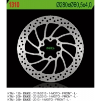 NG TARCZA HAMULCOWA PRZÓD KTM 125/200 DUKE '11-'13, 390 DUKE '13-'14 (280X60,5X4,0) (6X8,5MM)