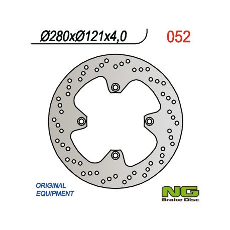 NG TARCZA HAMULCOWA PRZÓD SUZUKI DR 650 '90-'95, DR 750 BIG '88-'90 (280X121X4) (4x10,5mm)