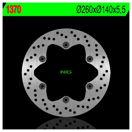 NG TARCZA HAMULCOWA TYŁ SUZUKI B-KING / ABS 1300 '08-'11, B-KING KONZEPT 1300 '12-'13 (260X140X5,5MM) (6X10,25MM)