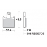 SBS KLOCKI HAMULCOWE KH417 RACING DUAL CARBON KAWASAKI ZX-6R 600 NINJA '07-'17 KOLOR CZARNY