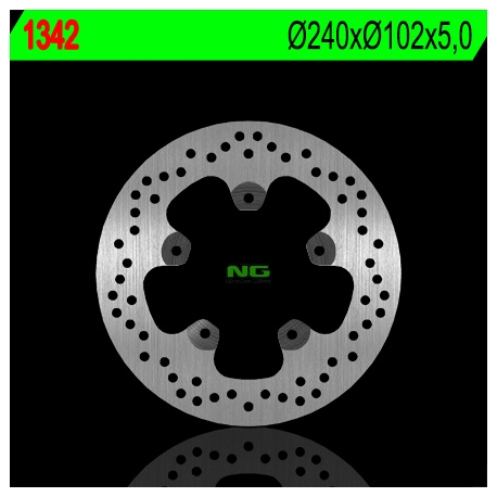 NG TARCZA HAMULCOWA TYŁ APRILIA 1200 CAPONORD '13-'15, DORSODURO 1200 '11-'14, PIAGGIO BEYERLY 300/350 '11-'15 (240X102X5) (5X8,