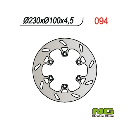 NG TARCZA HAMULCOWA TYŁ KAWASAKI KLX 250/650,KX, KLX 250R '93-'98, KLX 650R '93-'03, KLX 300 '93-'97 (230X100X4,5)