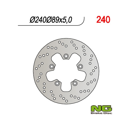 NG TARCZA HAMULCOWA TYŁ SUZUKI GSF/GSR/SV/RF (240x89x5) (5x10,5mm)