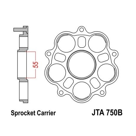 Adapter do montażu zębatek JT do DUCATI JTA750B