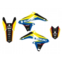 BLACKBIRD KOMPLET NAKLEJEK (OKLEIN) SUZUKI RMZ 250 '10-'18 DREAM 4 KOLOR NIEBIESKI ŻÓŁTY CZARNY