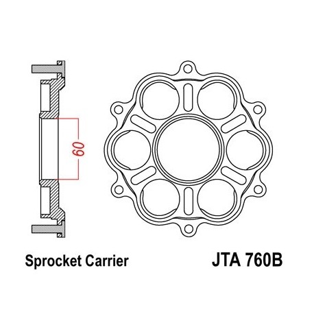 Adapter do montażu zębatek JT do DUCATI JTA760B