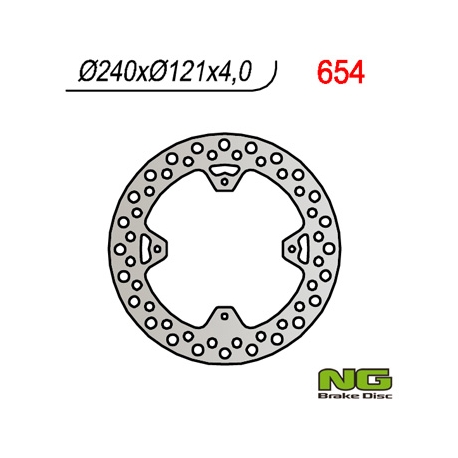 NG TARCZA HAMULCOWA TYŁ HONDA CR 125/250 '02-07, CRF 250/450R '04-'21 (240X121,5X4)