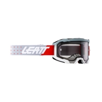 LEATT GOGLE VELOCITY 4.5 GOGGLE FORGE LIGHT GREY 58% - KOLOR SZARY/BIAŁY/CZERWONY SZYBKA DYMIONE LUSTRO SZARA