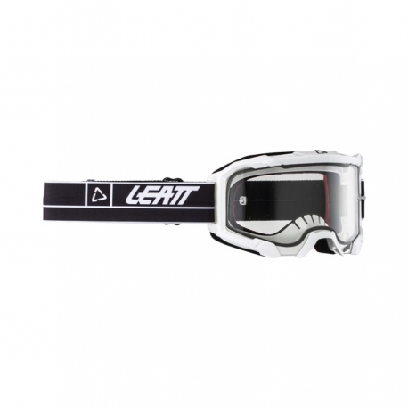 LEATT NOWOŚĆ GOGLE VELOCITY 4.5 GOGGLE WHITE CLEAR 83% - KOLOR CZARNY/BIAŁY SZYBKA PRZEŹROCZYSTA